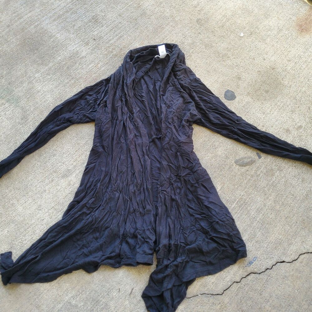 Ambience Apparel Black Open Cardigan Size Small